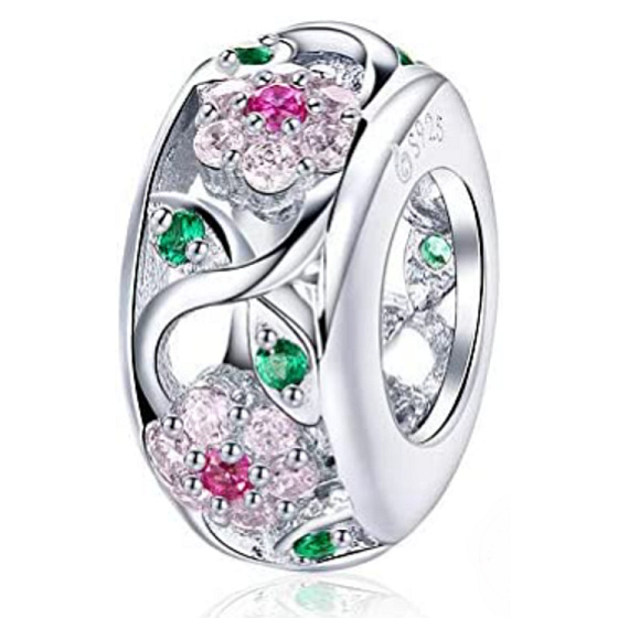 Sterling silver 925 Blossoming nature, nature bracelet bead
