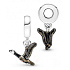 Sterling Silver 925 Canada Goose and Maple Leaf Pendant Travel Bracelet