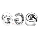 Sterling silver 925 Alphabet letter G, bead for bracelet