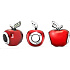Charm Sterling silver 925 Disney Snow White Apple bead on food bracelet