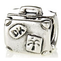 Charm Sterling silver 925 Travel case Paris, travel bracelet bead