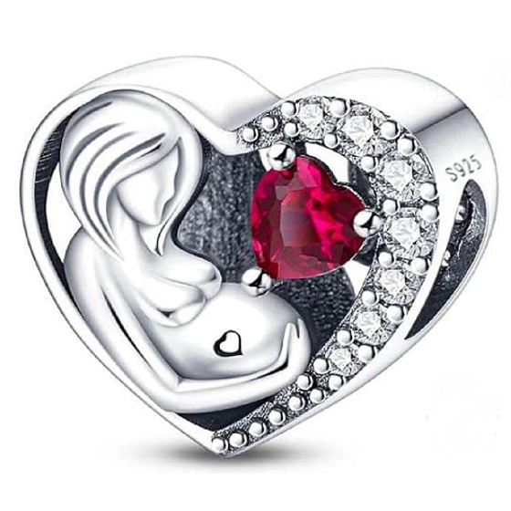 Charm Sterling silver 925 Pregnancy bead on bracelet family