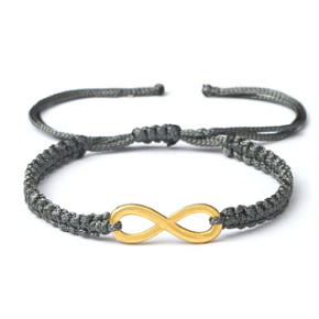 Infinity - infinity, lucky bracelet, handmade emblem, gold color adjustable