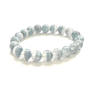 Fluorite striped bracelet elastic natural stone, ball 9 - 10 mm / 16 -17 cm, genius stone Fluorite striped bracelet elastic natural stone, ball 9 - 10 mm / 16 -17 cm, genius stone
