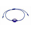 Blue Eye Nazar woven cord bracelet, protective talisman against the evil eye, luck and energy