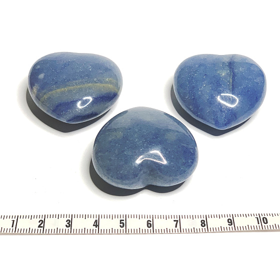 Quartz blue Hmatka, healing gemstone in the shape of a heart natural stone 4 cm 1 piece, the most perfect healer
