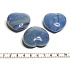 Quartz blue Hmatka, healing gemstone in the shape of a heart natural stone 4 cm 1 piece, the most perfect healer