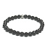 Onyx facet bracelet elastic natural stone, ball 6 mm / 16 - 17 cm, life force stone