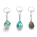 Agate green keychain pendant natural stone approx. 10 cm 1 piece, symbolizes the element earth