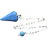 Tyrkenite pendulum natural stone 2,5 cm + 18 cm chain with bead, stone of young people, looking for a life goal