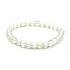 Opalite white matt bracelet elastic, synthetic stone ball 6 mm / 16-17 cm, wishing and hope stone