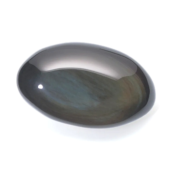 Obsidian rainbow soap natural stone approx. 8 x 4,5 cm 1 piece, rescue stone