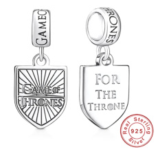Charm Sterling silver 925 Game of Thrones pendant bracelet, movie