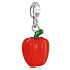 Charm Sterling silver 925 Paprika red, food bracelet pendant