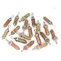 Unakite pendulum hexagon pendant natural stone 41 x 13 mm, stone of personal growth and vision