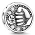 Charm Sterling silver 925 Fist - greeting, bead for friendship bracelet