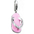 Charm Sterling silver 925 Jacket - pink slippers, lobster clasp pendant on bracelet symbol