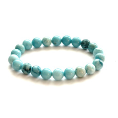 Larimar bracelet 8mm/16 - 17cm, AA love, peace, balance