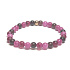 Tourmaline Rubelite pink bracelet elastic natural stone, ball 6 mm / 16-17 cm, guardian of good mood