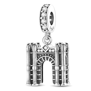 Sterling silver 925 Arc de Triomphe, travel bracelet pendant