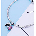 Sterling silver 925 Heart openable Sister I love you, pendant for bracelet family