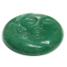 Avanturine green sun face and moon hand carved natural stone 5 cm, lucky stone