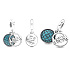 Sterling silver 925 Sparkling globe and the word Mum 2in1, family bracelet pendant
