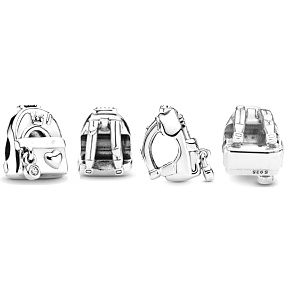 Charm Sterling Silver 925 Backpack Bag, Bead Bracelet Interests