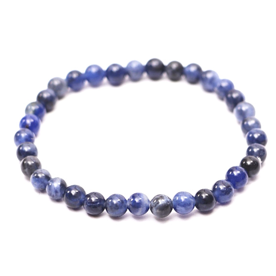 Sodalite bracelet elastic natural stone, ball 4 mm / 15 cm, for children, stone communication