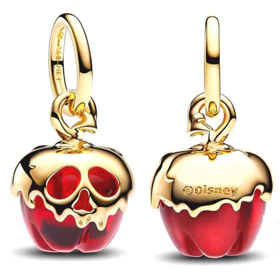 Charm Sterling Silver 925 Disney Snow White, Evil Queen's Apple, Fairy Tale Bracelet Pendant