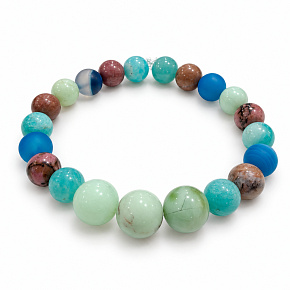 Bracelet with a story – Forgive me, natural minerals, 8 mm bead / wrist 14–15 cm