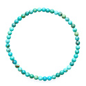 Turquoise bracelet elastic natural stone, ball 4 mm / 16 - 17 cm, bristle stone, talisman of travelers and animal lovers
