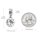 Sterling silver 925 Harry Potter - Frosty + cubic zirconia, 2in1 pendant for bracelet