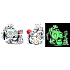 Charm Sterling silver 925 Disney Pixar Coco Miguel & Dante skull glow in the dark, Luminous bead bracelet, Halloween