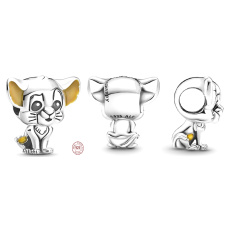 Charm Sterling silver 925 Disney Lion King - Simba, bead for bracelet movie