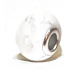 Magnesite / Howlite white pendant round natural stone 14 mm, hole 4,2 mm 1 piece, cleansing stone
