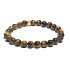 Tiger eye bracelet elastic natural stone, 8 mm / 18 cm, sun and earth stone, brings luck and wealth