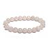Rose bracelet elastic natural stone, ball 8 mm / 16 - 17 cm, love stone