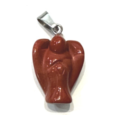 Jasper red Guardian Angel, pendant natural stone hand cut 2 - 2,2 cm, full care stone