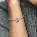 Charm Sterling silver 925 Ice snowflake bead bracelet Christmas