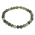 Crystal with actinolite bracelet elastic natural stone, bead 6 mm / 16 - 17 cm, gold bead, stone stones