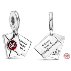 Sterling Silver 925 Harry Potter - Hogwarts Acceptance Letter, 2in1 Pendant Bracelet