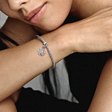 Sterling Silver 925 Sparkling Sun Charm, Universe Bracelet Pendant