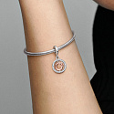 Charm Sterling silver 925 Love that spins - swivel ring, love bracelet pendant