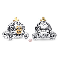 Charm Sterling silver 925 Disney 100. anniversary Cinderella - magic carriage, bead for bracelet