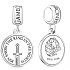 Charm Sterling silver 925 Game of Thrones Jon Snow, bracelet pendant, movie