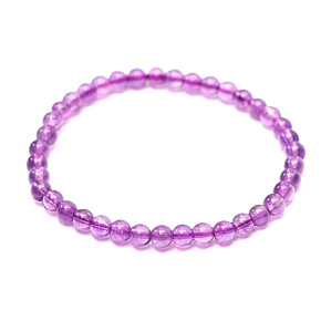 Amethyst bracelet elastic natural stone, ball 4 mm / 15 cm, for children, stone of kings and bishops