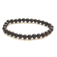 Granát červený náramek elastický, kulička 6 mm / 16 - 17 cm kvalita A, kámen ohně, lásky