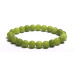 Jade Olive bracelet elastic natural stone, ball 6 mm / 16 - 17 cm