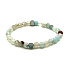 Agate light blue facet bracelet elastic natural stone, ball 6 mm / 16 - 17 cm